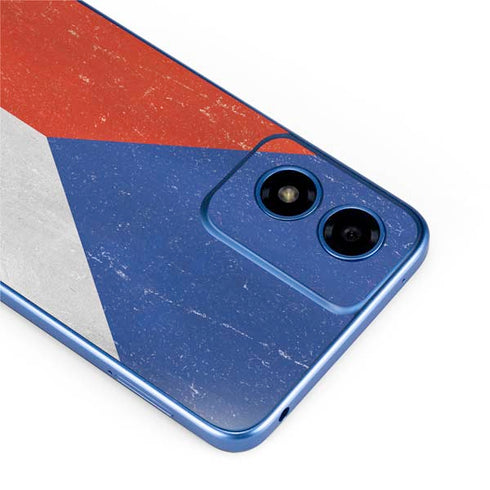 Czech Republic Flag Distressed Moto G Play 4G (2024) Skin
